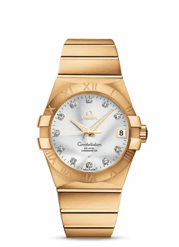 Omega Constellation Co-Axial 38 Yellow Gold / Silver 123.50.38.21.52.002 (12350382152002)
